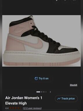 Air Jordan 1 Elevate High Black Atmosphere Womens Sz 7